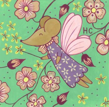 Reusable Eco Friendly Mouse Fairy Children's Card Blank Inside Or Optional Handwritten Message, 6 of 11