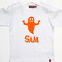 Personalised Halloween Ghost Child's T Shirt, thumbnail 2 of 11