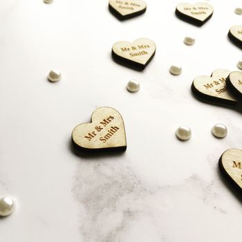 Personalised Wooden Table Confetti, 4 of 5