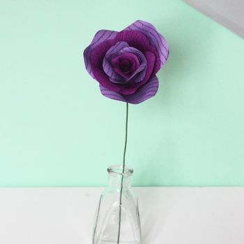 Personalised Purple Paper Rose, 4 of 5
