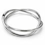 Chunky Sterling Silver Twin Infinity Bangle, thumbnail 5 of 6