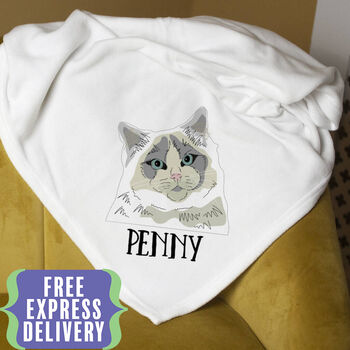 Personalised Blanket Gift For Cat Lovers, 2 of 11