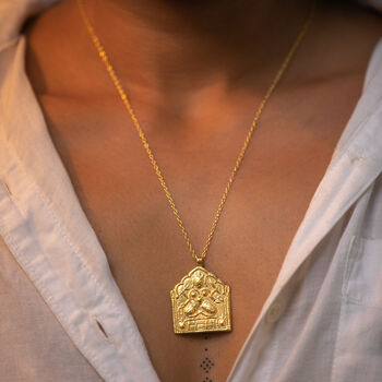 Cosmic Goddess Gold Vermeil Necklace, 2 of 8