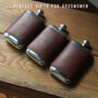 Personalised Pewter Hip Flask With Leather Cover, thumbnail 5 of 12