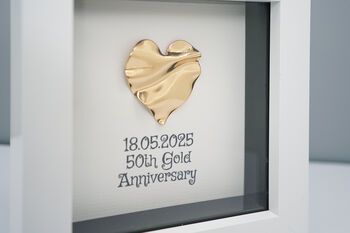 Personalised 50th Golden Anniversary Heart Frame Gift, 2 of 5