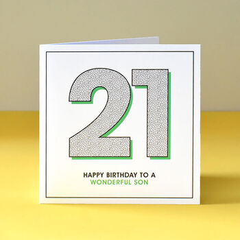 Happy 21st Birthday To A Wonderful Son Card, 5 of 5