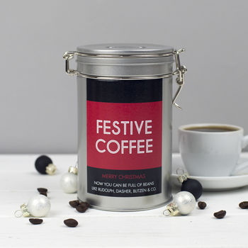 'Festive Coffee' Coffee Gift In Tin, 3 of 4