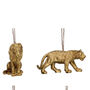 Set Of Two Jungle Cat Christmas Decorations, thumbnail 2 of 3