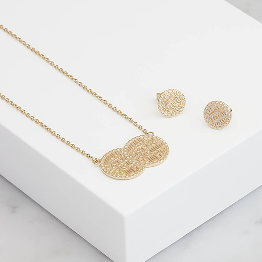 Double Coin Necklace For Prosperity By Muru