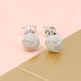 Sterling Silver Textured Love Knot Earrings, thumbnail 1 of 6