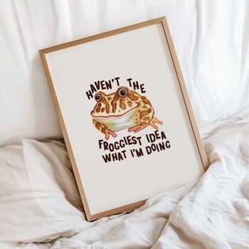 Haven't The Froggiest Idea Frog Print, 3 of 3