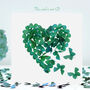 Jade Butterfly Heart Butterflies Blank Card, Not 3D, thumbnail 1 of 12