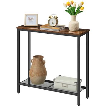 Slim Console Table Entryway Display Table With Shelves, 9 of 9
