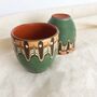 Pair Of Tequila Stoneware Shot Glasses In Green Colour, thumbnail 1 of 6