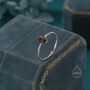 Sterling Silver Delicate Black Onyx Oval Ring, thumbnail 5 of 12