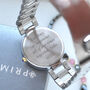 Engraved Silver Wrist Watch With Blue Face, thumbnail 3 of 3