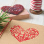 You And Me Heart Rubber Stamp, thumbnail 1 of 5