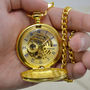 Gold Personalised Pocket Watch With Roman Numerals, thumbnail 1 of 5