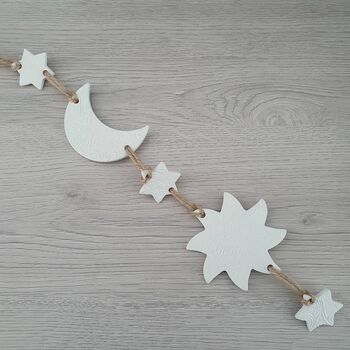 Sun, Moon And Stars Clay Wall Hanging, 3 of 8