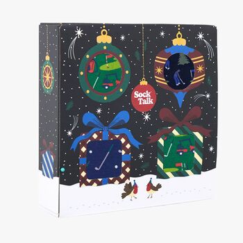 Golf Bamboo Socks Christmas Gift Set Men's Four Pack, 3 of 3