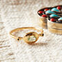 Green Amethyst Solitaire Stacking Ring, 18k Gold Vermeil, thumbnail 6 of 9