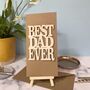 Best Dad Ever Wooden Words Keepsake Card, thumbnail 1 of 6