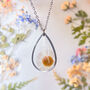 Teardrop Daisy Necklace, thumbnail 1 of 6