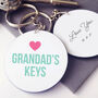 Personalised Grandad's Keys Keyring, thumbnail 1 of 2