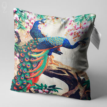 Decorative Peacock Patterned Cushion Cover, 3 of 6