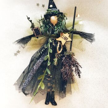 Personalised Witch Treetopper Fairy Decoration, 3 of 12