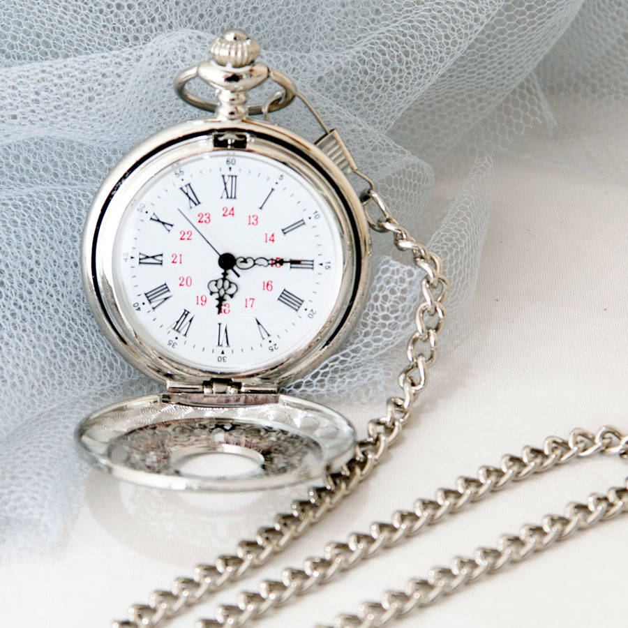 intricate engraved pocket watch in silver or gun metal by giftsonline4u ...