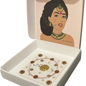 Gold And Pearl Collection Bindi Box, 3 of 3