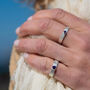 Amethyst February Birthstone Ring Textured Sterling Silver, thumbnail 3 of 11
