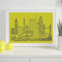 London Two Skyline Typography Print Personalised, thumbnail 6 of 8