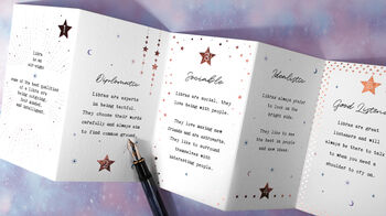 Libra Zodiac Star Sign Banner Card, 4 of 6