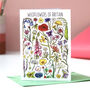Wildflowers Of Britain Art Blank Greeting Card, thumbnail 1 of 12