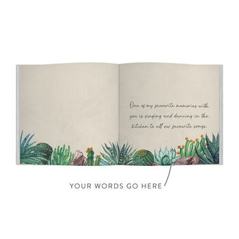 Personalised 'Reasons Why' Book Cacti Design, 10 of 12