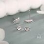 Sterling Silver Little Cloud Stud Earrings, thumbnail 7 of 12