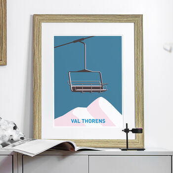 Personalised Ski Lift And Mountains Art Print, 3 of 6