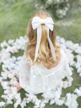 Little Love Fable Bow Barrette / Flower Girl Hair Bow, 6 of 12
