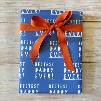 Bestest Daddy Ever, Cute Father's Day Wrapping Paper, 6 of 7