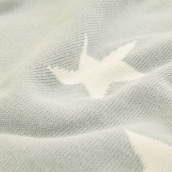 Personalised Light Blue Star Intarsia Blanket, 6 of 7