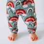 Organic Christmas Grey Rainbow Baby And Child Leggings, thumbnail 1 of 2