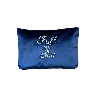 Full Of Shit Pink Embroidered Pouch, 3 of 6