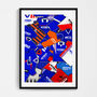 Rangers Football Shirt Mash Up Print, thumbnail 2 of 3
