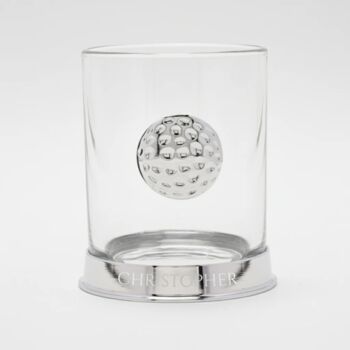 Personalised Golf Pewter Whisky Glass, 3 of 4