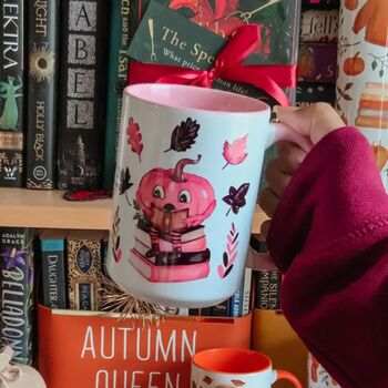 Cosy Reading Pink Pumpkin Mug, 4 of 4