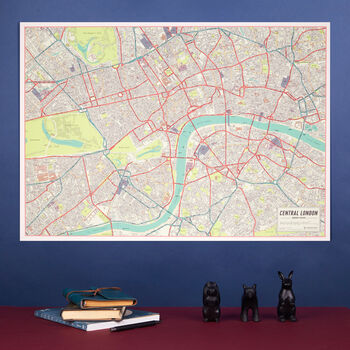 Vintage Map Of London Poster, 6 of 9