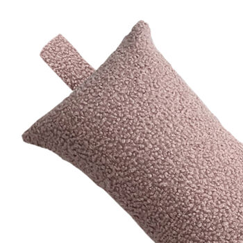 Sherpa Fluffy Sheep Door Draught Excluder Dusky Pink, 2 of 4