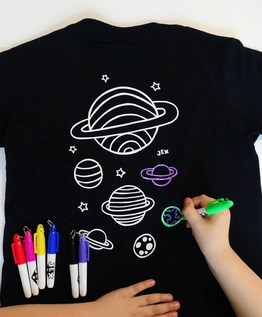 Colour In Cosmic Planets T Shirt, 1 of 7